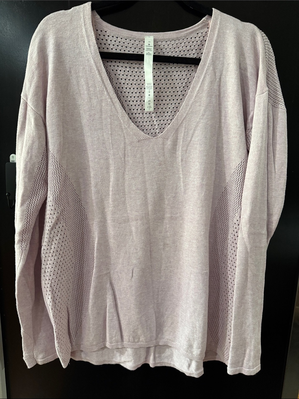 lululemon athletica Light Lavender V-Neck Knit Sweater